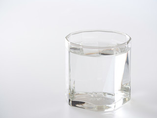 Glass of Water on a white background