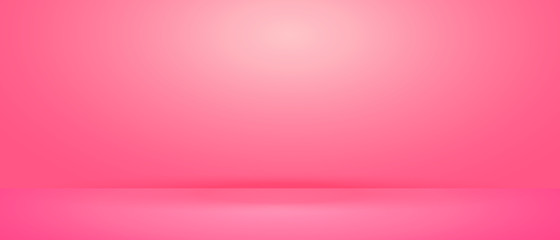 Fototapeta premium soft pink wall banner and studio room background