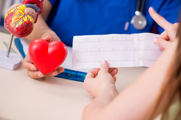 Young patient visiting doctor cardiologist 