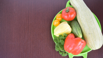 Still life of vegetables.