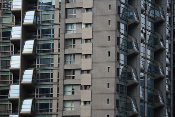 Residential building and urban architecture in Taichung, Taiwan, China, Asia