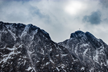 Fototapeta na wymiar Giewont, monti Tatra nella catena montuosa dei Carpazi in Polonia