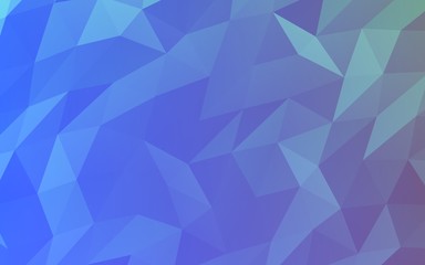 Abstract triangle geometrical blue background. Geometric origami style with gradient. 3D illustration