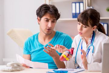 Young patient visiting doctor cardiologist 