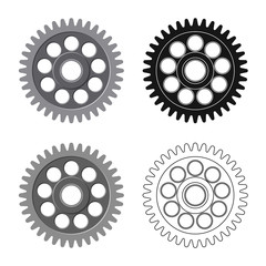 Vector design of auto and part logo. Collection of auto and car stock vector illustration.