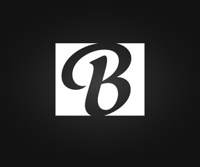 Creative B letter vector logo design. Monogram vector sign. Character logotype symbol. Icon design