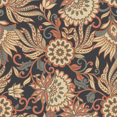 Floral seamless pattern. ethnic vector background
