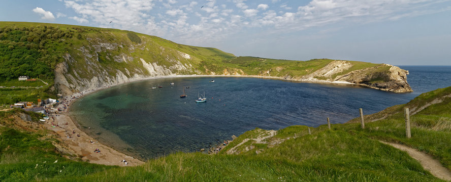 Lulworth cove at the jurassic coast in Dorset South England