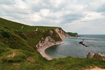 Fototapeta na wymiar Man o'war beach at the jurassic coast in Dorset England