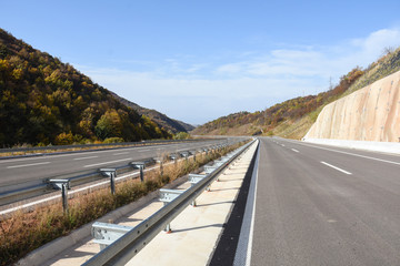 Empty highway in the hills