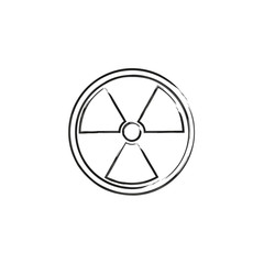 Radioactive symbol, icon. Vector illustration.