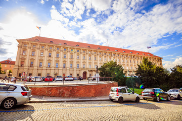 Fototapeta premium Praski Pałac Czerninów latem, Czechy