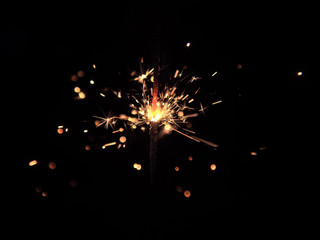 Obraz premium Sparkler on black background