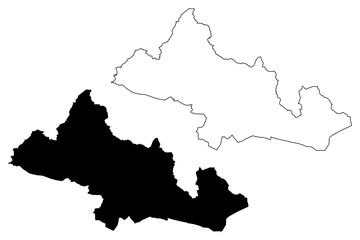 Kilis (Provinces of the Republic of Turkey) map vector illustration, scribble sketch Kilis ili map