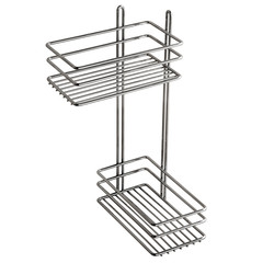 shelf stainless steel chrome-plated angular oval or rectangular table-mounted or angular trapezoidal with multiple tiers and  board