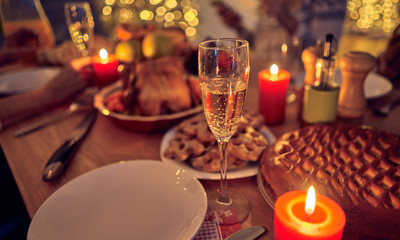 Christmas family dinner