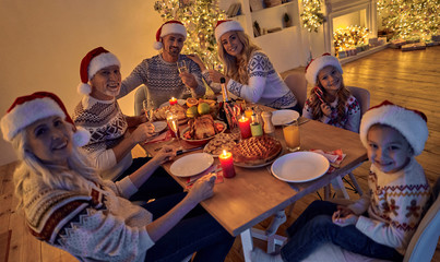 Christmas family dinner