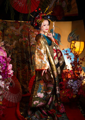 Asian female in Kimono
