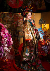 Asian female in Kimono