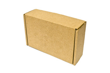 Cardboard box for delivery service, moving, package or gifts isolated on a white background