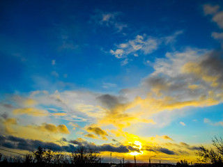 Fototapeta na wymiar Beautiful Sunset. Beautiful clouds in the sky