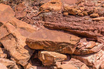Ancient rock engravings in Twyfelfontein, Damaraland, Namibia.