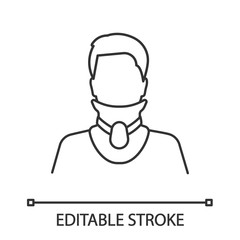 Cervical collar linear icon