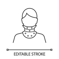 Cervical collar linear icon