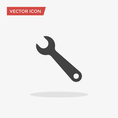 Wrench Icon in trendy flat style isolated on grey background. Spanner symbol for your web design, logo, UI. Vector illustration, EPS10.