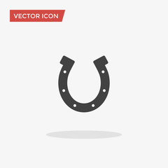 Horseshoe Icon in trendy flat style isolated on grey background. Happy patricks symbol for your web design, logo, app, UI. Vector illustration, EPS10.