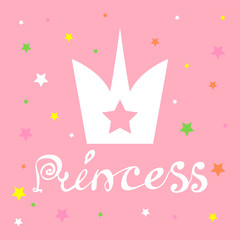 Princess with Crown slogan