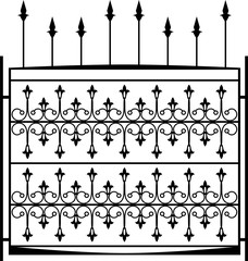 Wrought Iron Gate, Ornamental Design