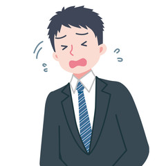 スーツ　男性　会社員　サラリーマン　謝る　謝罪