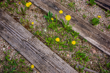 railroad tracks and ground details