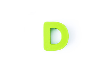 D letters in English on a white background.