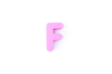 F letters in English on a white background.