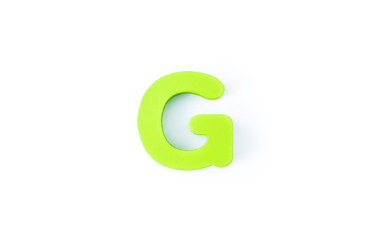 G letters in English on a white background.