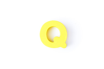 Q letters in English on a white background.