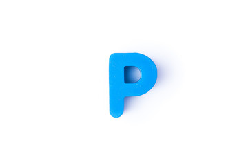 P letters in English on a white background.