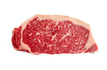 Prime beef loin New York strip steak