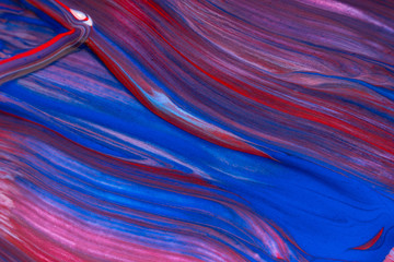 Colorful art paint background, red and blue