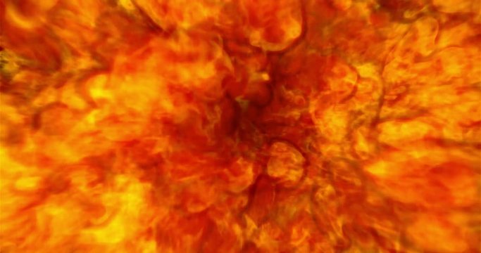 Fire explosion to the camera in slow motion with alpha mask