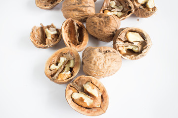 walnut isolated in white background