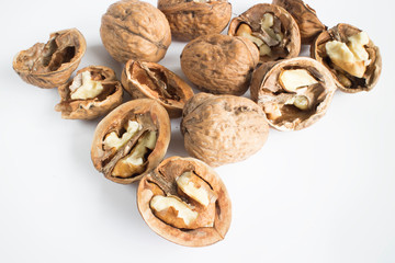 walnut isolated in white background