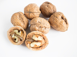 walnut isolated in white background