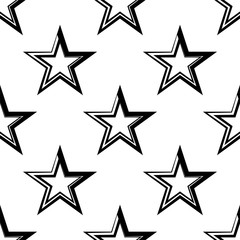 Star Shape Icon Seamless Pattern