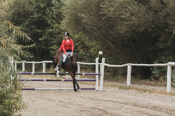 horse racing across the barrier