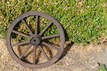 Old wooden wheel
