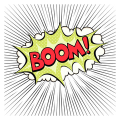 comic speech bubble with the phrase BOOM