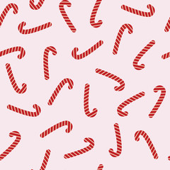 seamless pattern with candy canes
